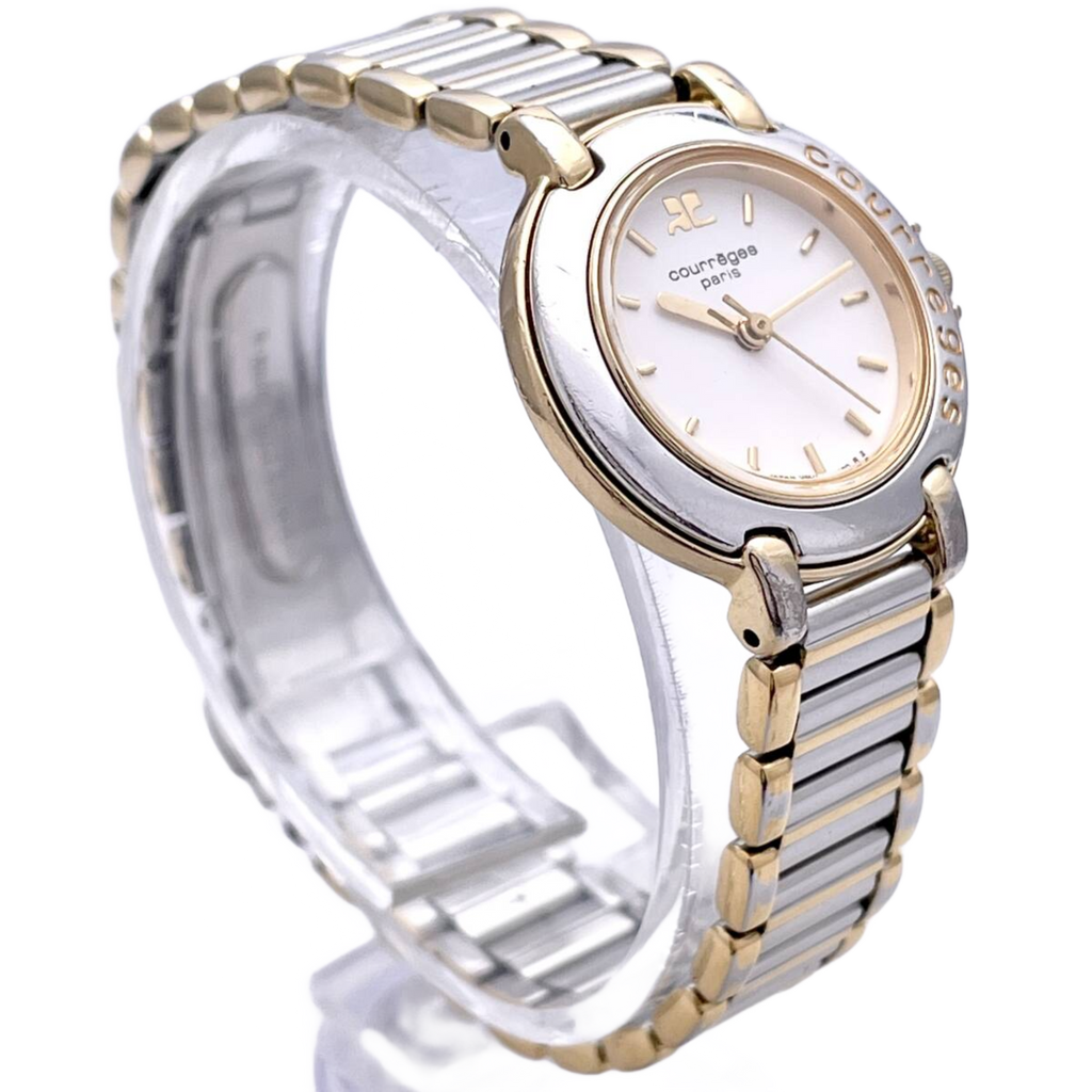 COURRÈGES Montre Courrèges V401-0720 pour femme, à quartz, combinaison or et argent