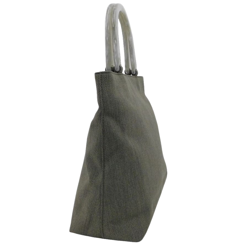 Givenchy Handbag Medium Grey Maroquinerie Canvas Acrylic Handle
