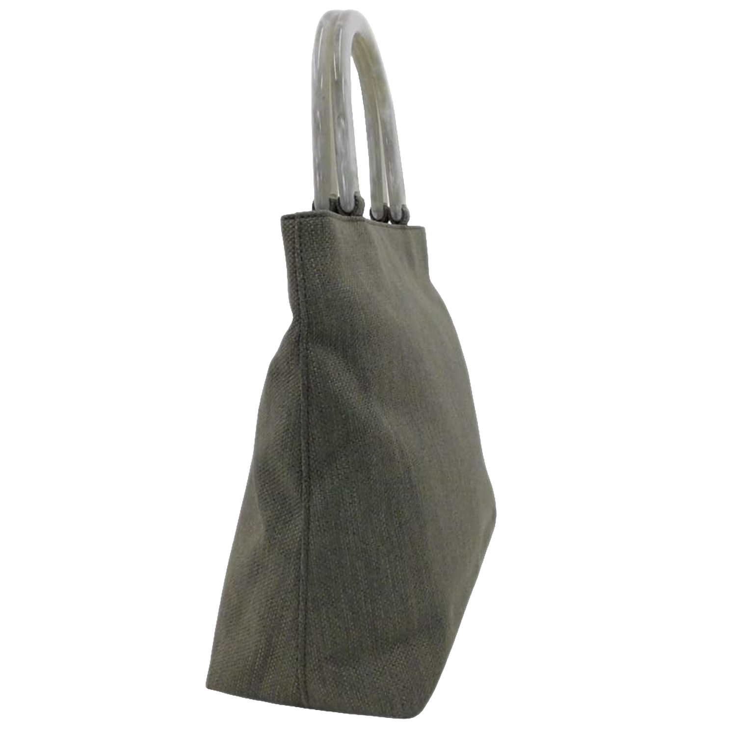 Givenchy Handbag Medium Grey Maroquinerie Canvas Acrylic Handle