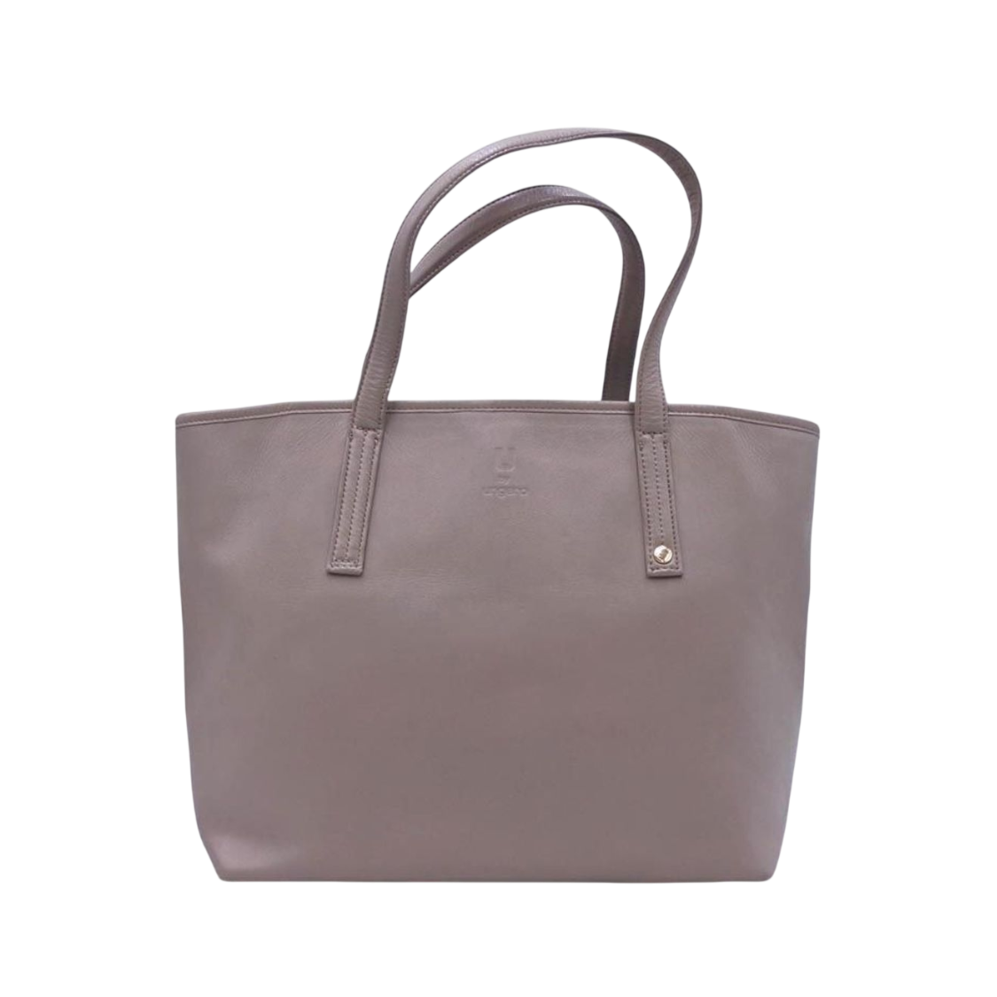 Ungaro Grey Leather Tote Bag