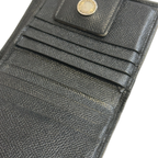 Autre Portefeuille Bulgari noir avec logo bouton argenté