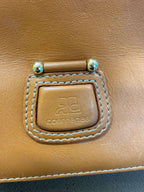 COURRÈGES Sac Boston kaki et cuir camel