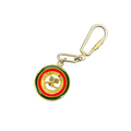 Courreges Keyring Gold Multi Vintage Enamel Logo Made in Italy Keychain