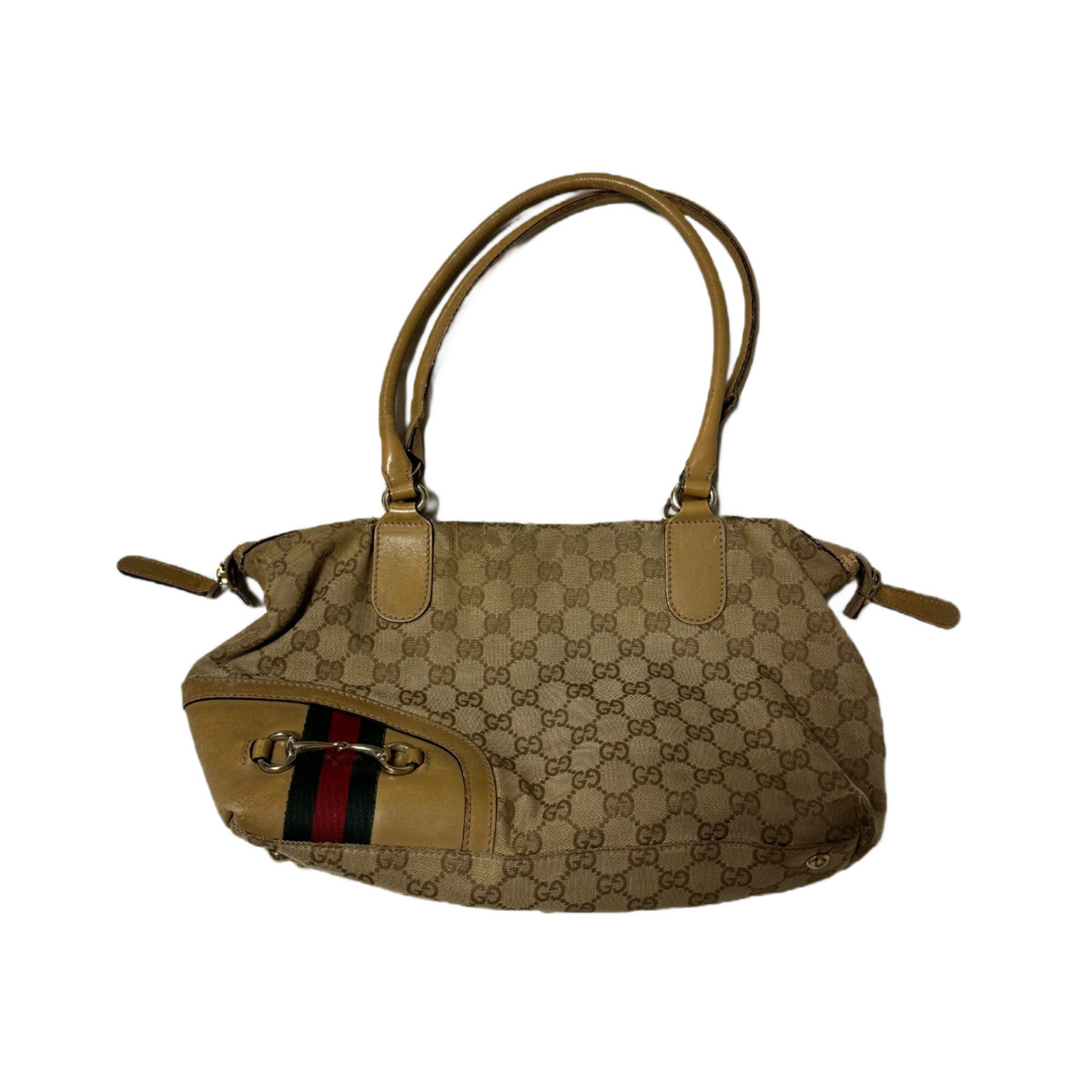GUCCI Sac besace toile GG beige bande webvert/rouge Gucci