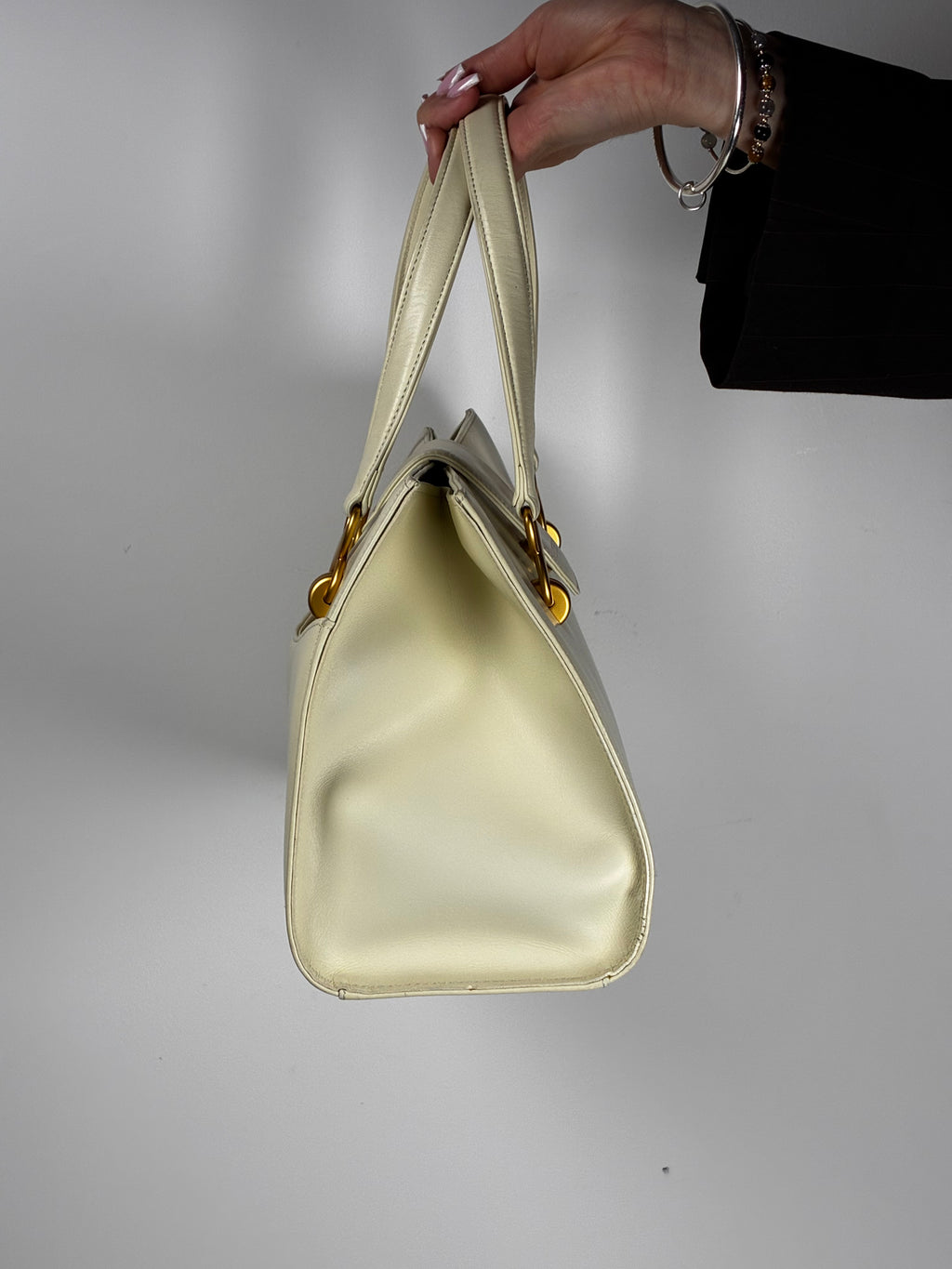 Ungaro Beige Twisted City Bag MM
