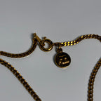 Courrèges Paris Side Rhinestone Heart Pendant Necklace