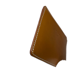 Courrèges Card Holder Brown Leather Vintage Slim ID Window Case