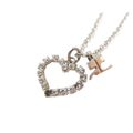 COURRÈGES Collier en forme de cœur avec strass