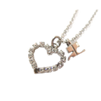 COURRÈGES Collier en forme de cœur avec strass