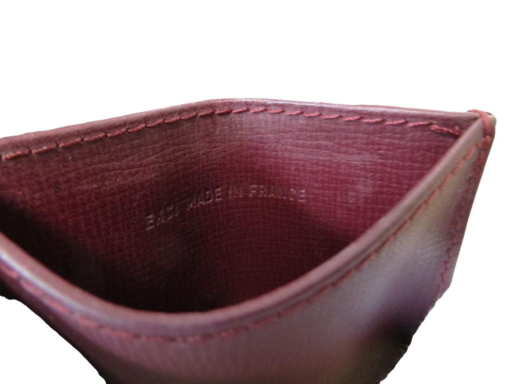 CARTIER Porte-monnaie compact cuir bordeaux