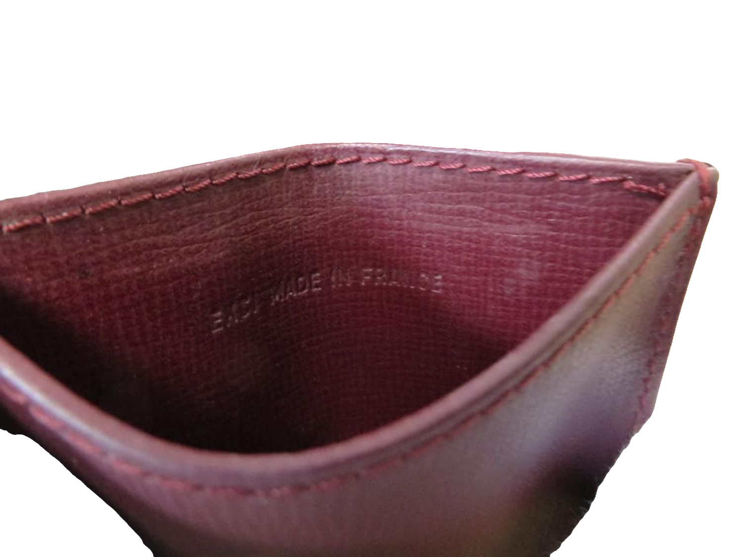 CARTIER Porte-monnaie compact cuir bordeaux