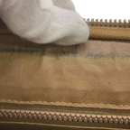 CELINE Pochette Céline macadam et cuir cognac