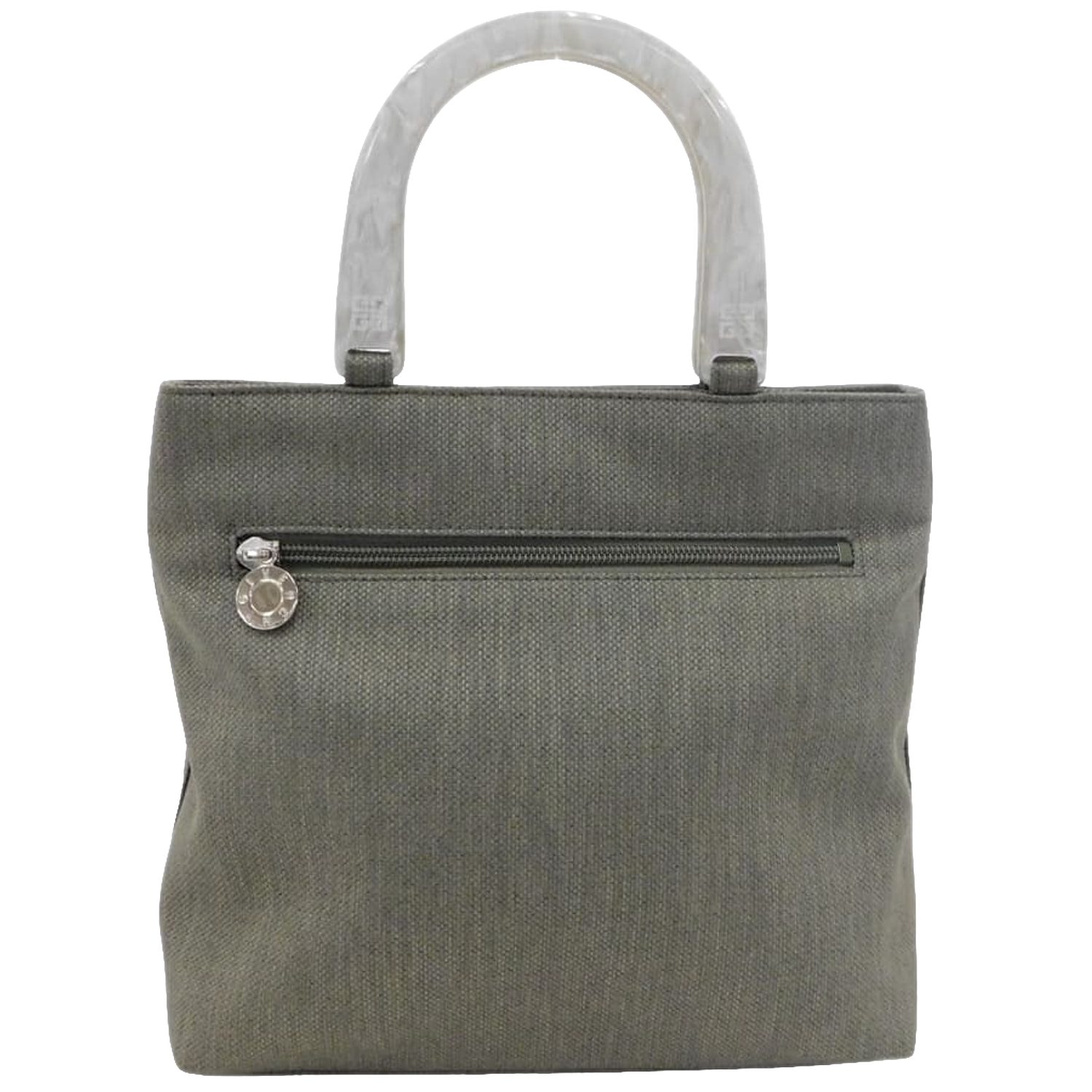 Givenchy Handbag Medium Grey Maroquinerie Canvas Acrylic Handle