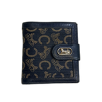 CELINE Portefeuille Céline monogrammé C et calèche bleu marine