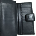 GUCCI Portefeuille long toile GG Noir & bande tricolore Gucci