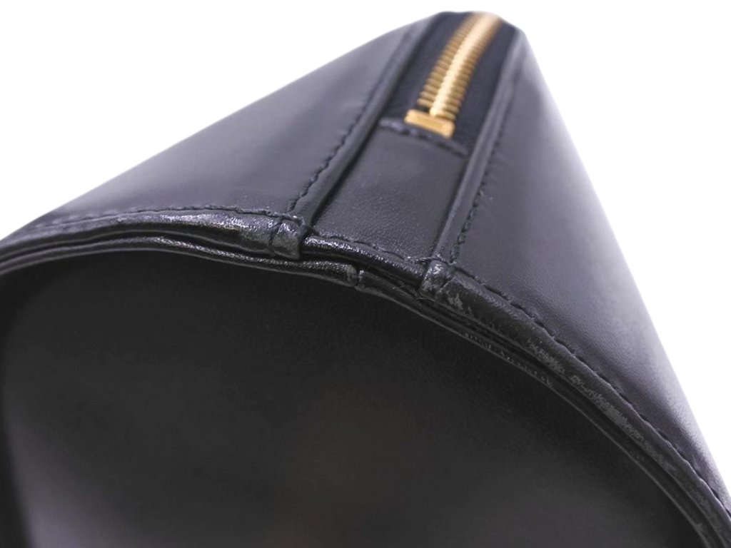 Ungaro Black Leather Top Handle Handbag