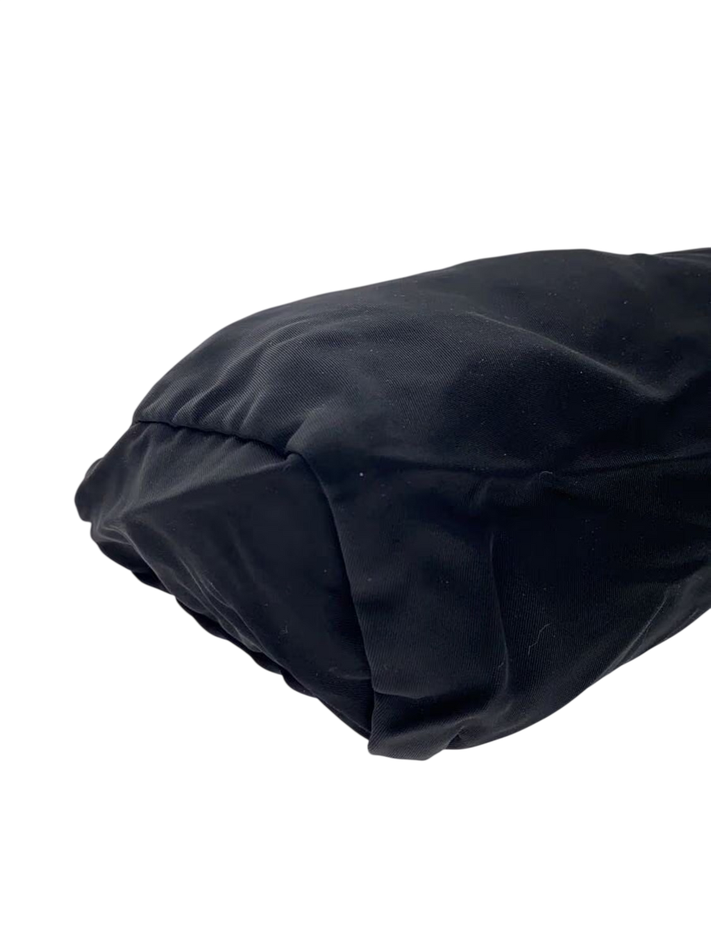 PRADA Milano Pochette nylon Re-Nylon noir plaque triangle argentée