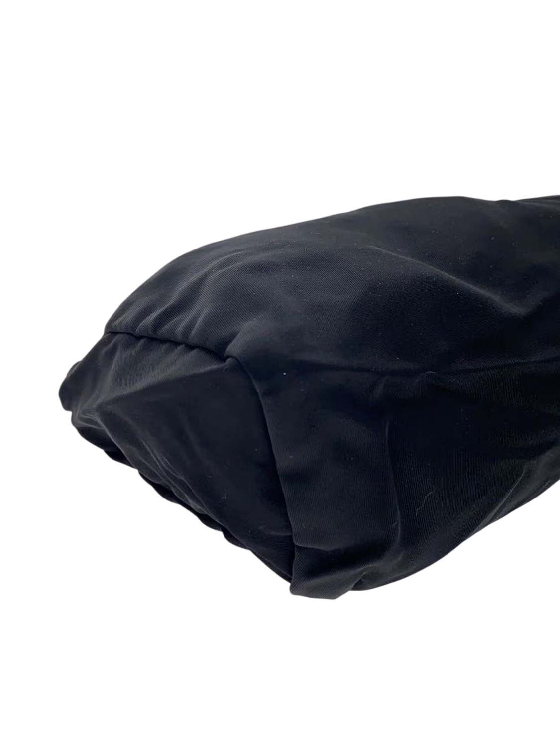 PRADA Milano Pochette nylon Re-Nylon noir plaque triangle argentée