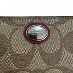 COACH Portefeuille à toile Coach et cuir rouge avec dustbag