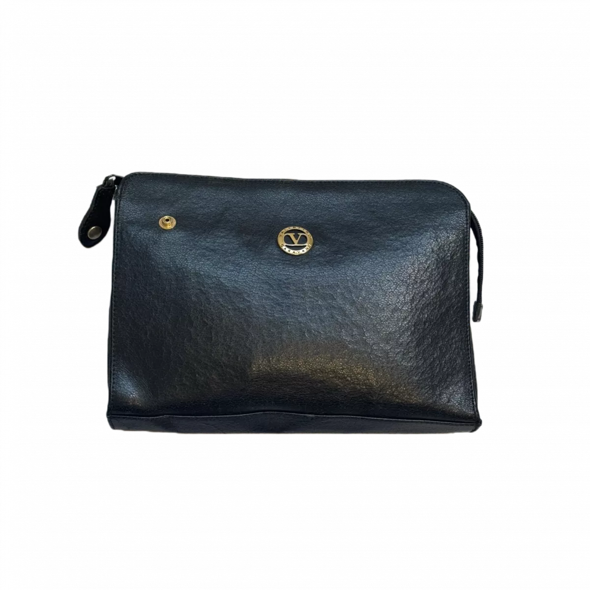 VALENTINO Pochette Valentino garavani noir et bijouterie doré