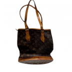 LOUIS VUITTON Sac Petit Bucket anses fines doubles, fond arrondi