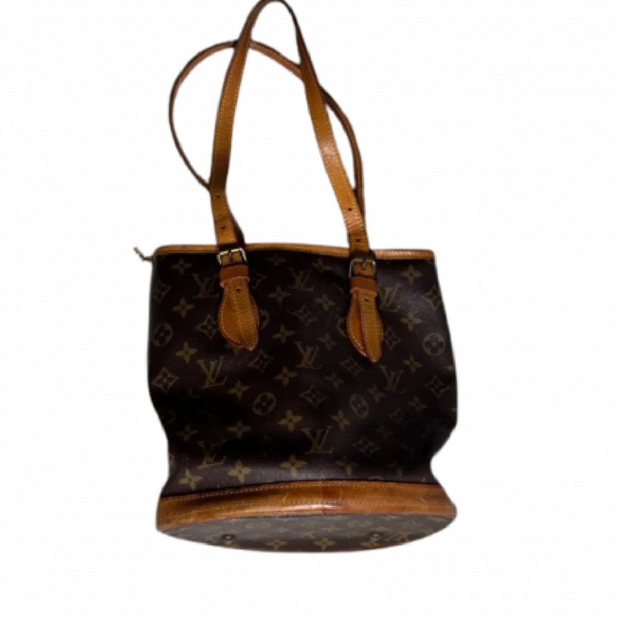 LOUIS VUITTON Sac Petit Bucket anses fines doubles, fond arrondi