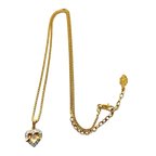 COURRÈGES Collier cœur en strass entrelace