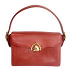 UNGARO Sac en cuir rouge, finitions dorées, rouge