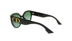 Christian Dior Sunglasses Black Cat-eye Gold CD Logo DDiorF Italy