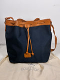 Courreges navy leather bag