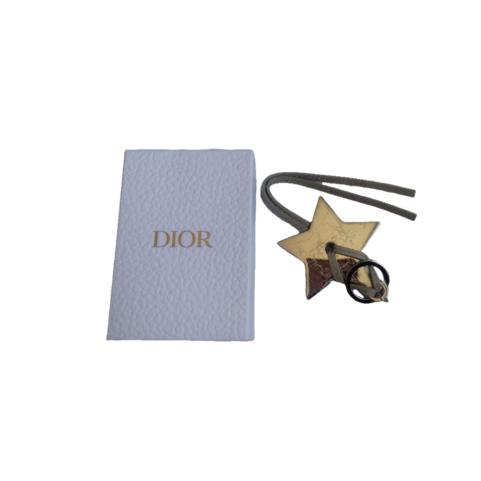 DIOR Porte-clé / Bijou de sac étoile dorée (avec boîte)