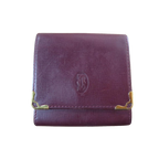CARTIER Porte-monnaie compact cuir bordeaux