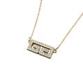 GIVENCHY Collier en or, logo, bijoux en strass, en excellent état
