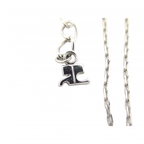 COURRÈGES LOTX2 Collier Courreges or et argent perles vendu à l'unité