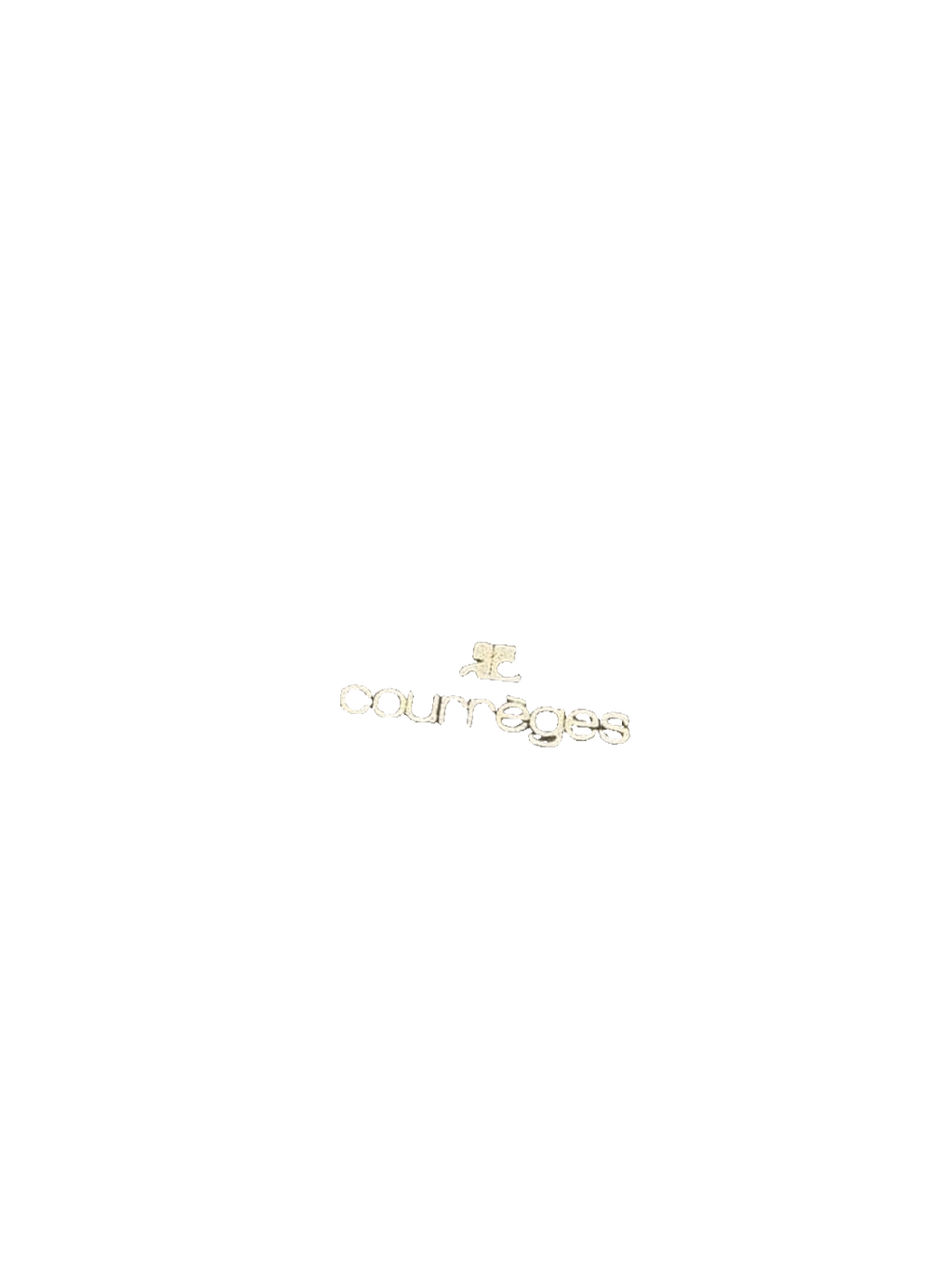 COURRÈGES Portefeuille long cuir noir logo AC bicolore
