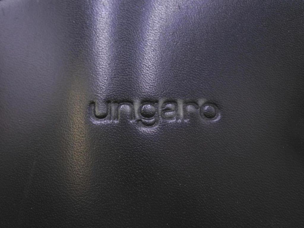 Ungaro Black Leather Top Handle Handbag