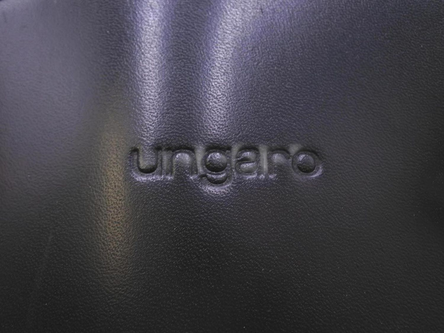 Ungaro Black Leather Top Handle Handbag