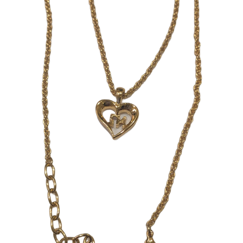 Lotx2 Collier Courreges (logo ac et perle) et Nina Ricci (coeur et logo nr argent)