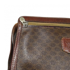 CELINE Pochette Celine en cuir PVC Macadam PM