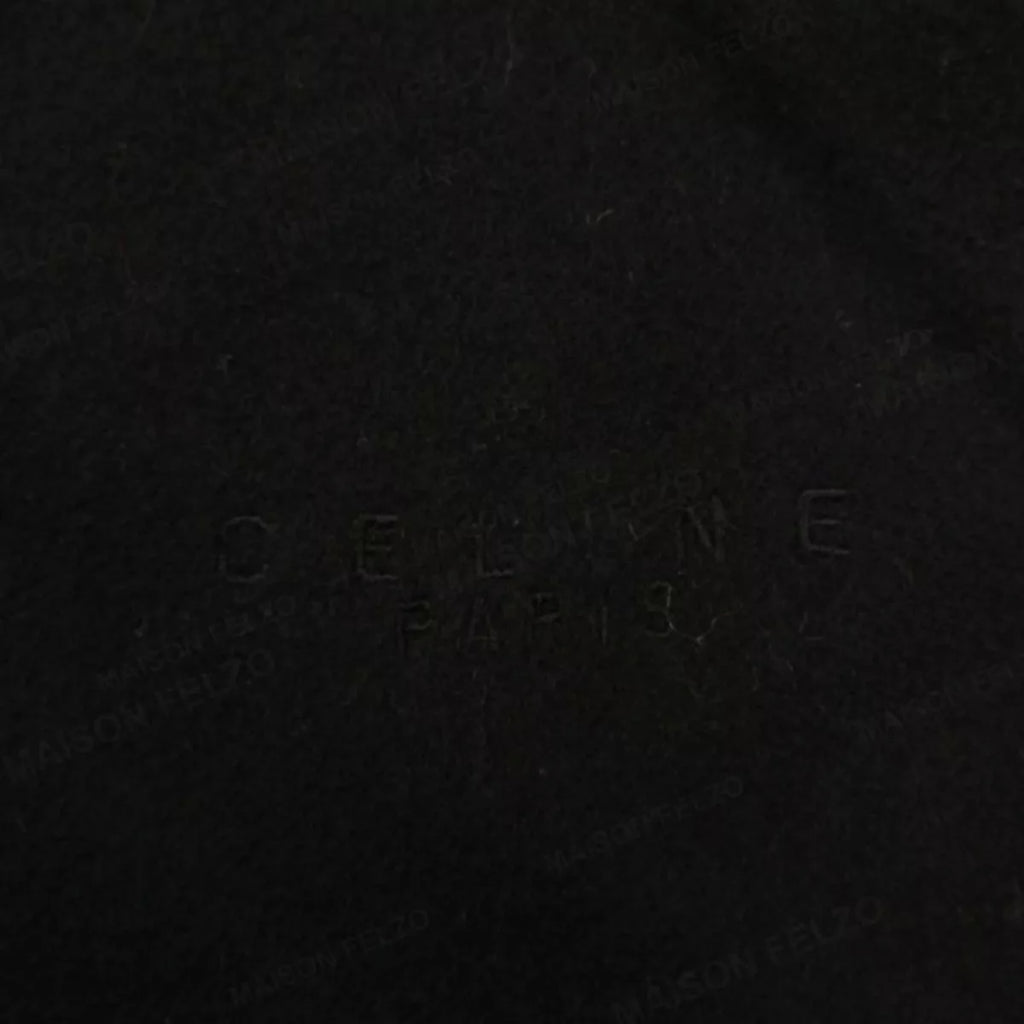 CELINE Écharpe Céline noire à franges en laine Homme et Femme