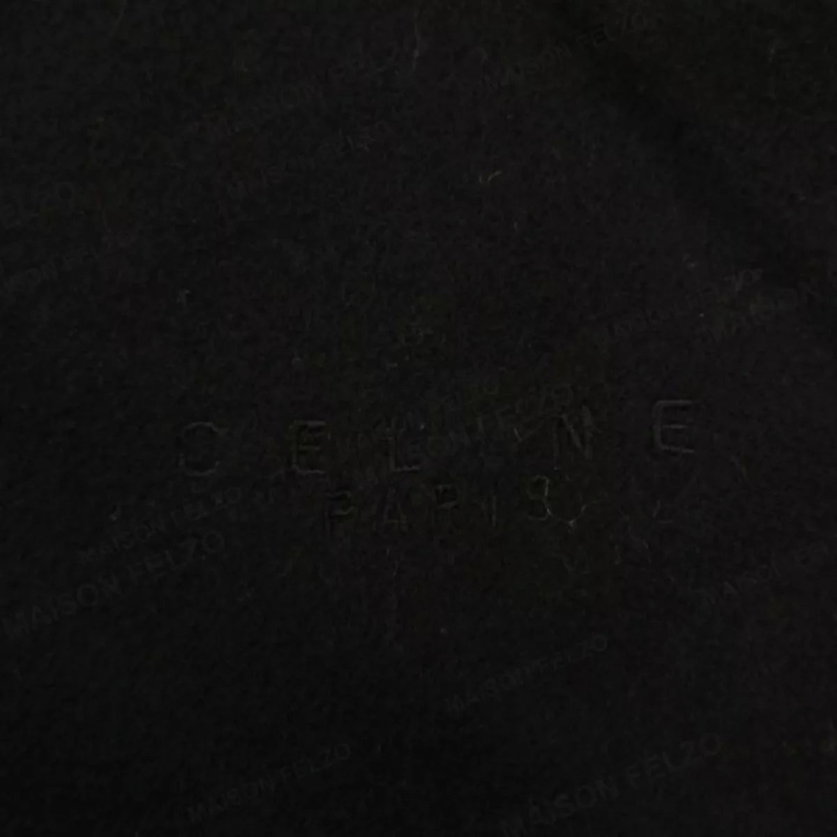 CELINE Écharpe Céline noire à franges en laine Homme et Femme