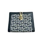 PIERRE BALMAIN Portefeuille à deux volets, orné d'un motif intégral et de finitions dorées