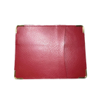 ROLEX Porte-carte cuir rouge logo or