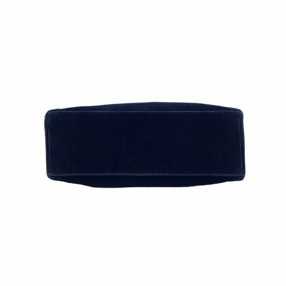 COURRÈGES sac velour bleu marine anse carré