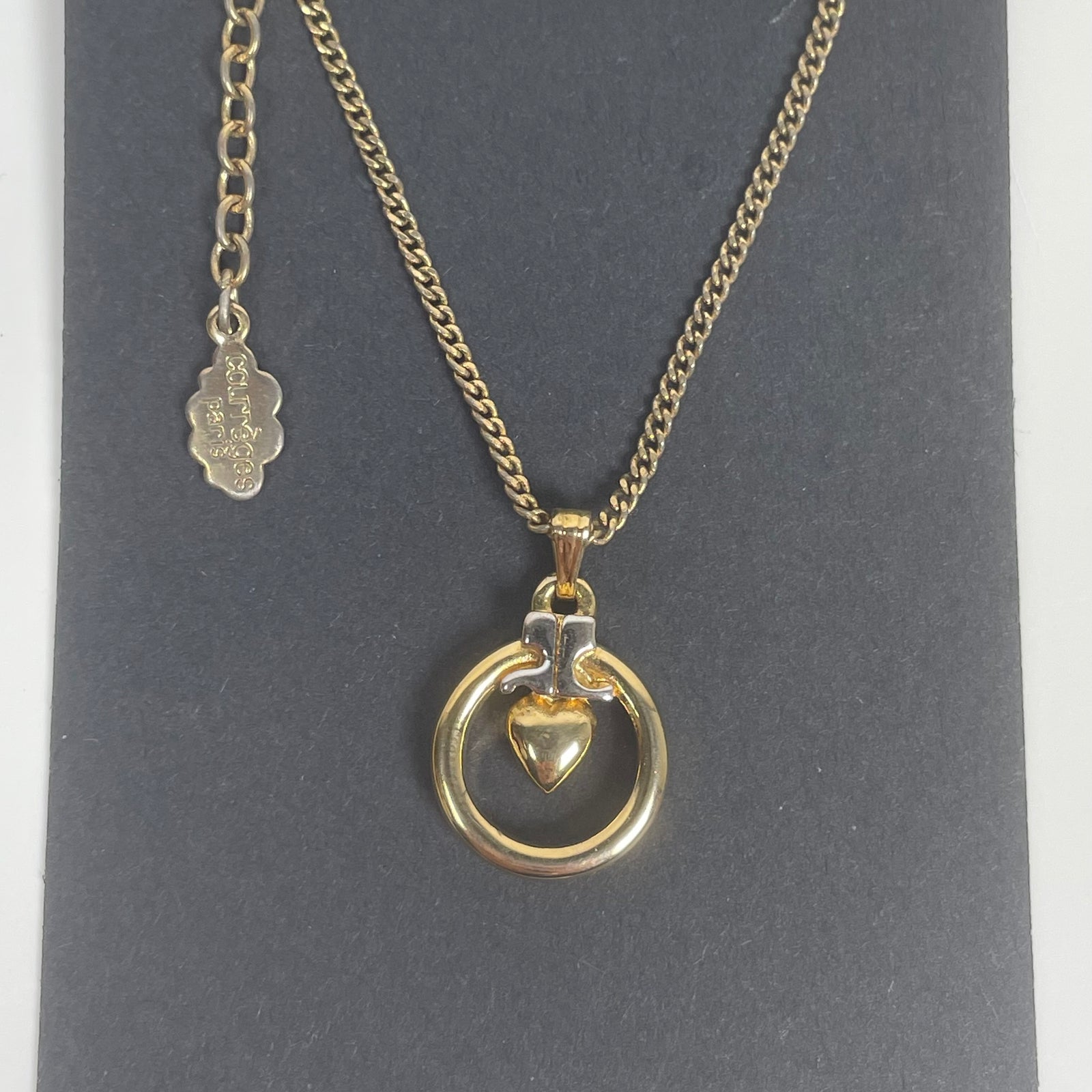 Courreges Halsketting met harten en ringen