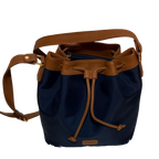 COURRÈGES Sac noé bucket bag bleu marine / camel (avec dustbag)