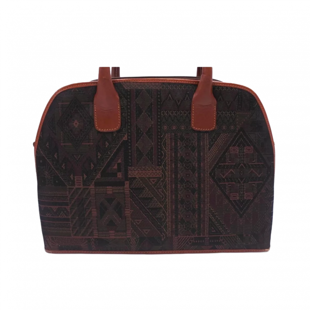 PIERRE CARDIN Sac à main Pierre Cardin imprimé intégral, marron et vert