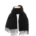 CELINE Écharpe Céline noire à franges en laine Homme et Femme