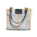 UNGARO Sac à main U by Ungaro en toile grise cuir jaune