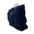 COURRÈGES sac velour bleu marine anse carré